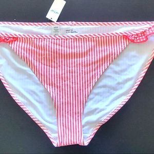 American eagle by Aerie Pink Striped Bikini Swim Bottom Size ExtraLarge.